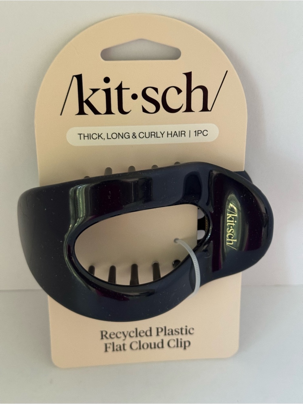 Kitsch Black Glossy Flat Cloud Hair Clip -Large